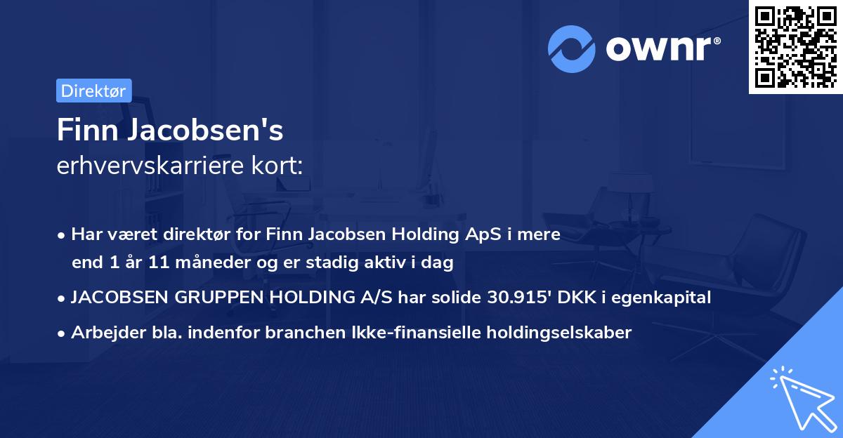 Finn Jacobsen's erhvervskarriere kort