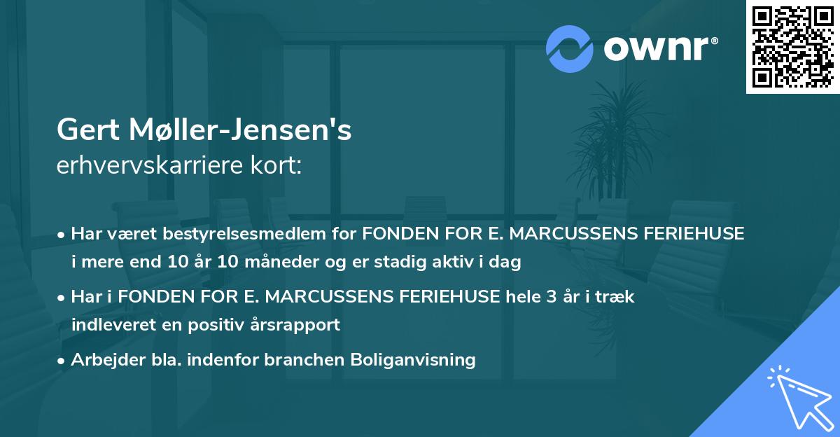 Gert Møller-Jensen's erhvervskarriere kort