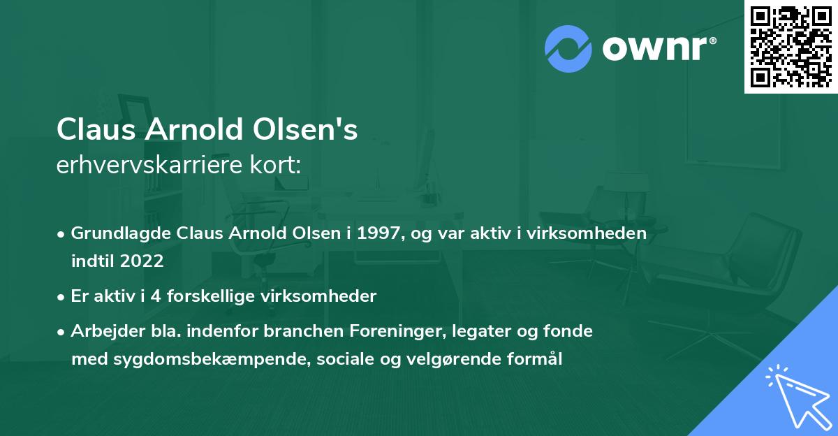 Claus Arnold Olsen's erhvervskarriere kort