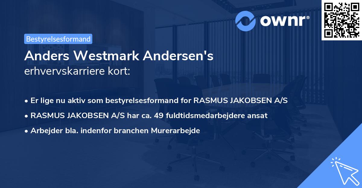 Anders Westmark Andersen's erhvervskarriere kort