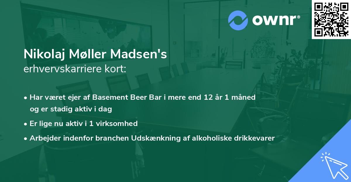 Nikolaj Møller Madsen's erhvervskarriere kort