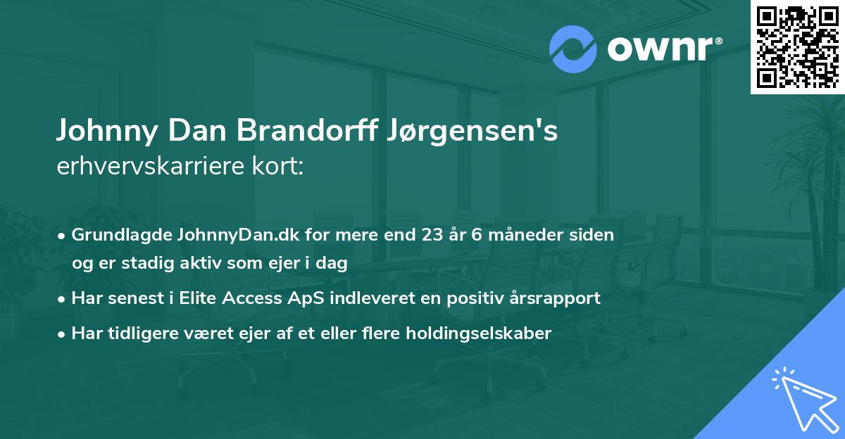 Johnny Dan Brandorff Jørgensen's erhvervskarriere kort