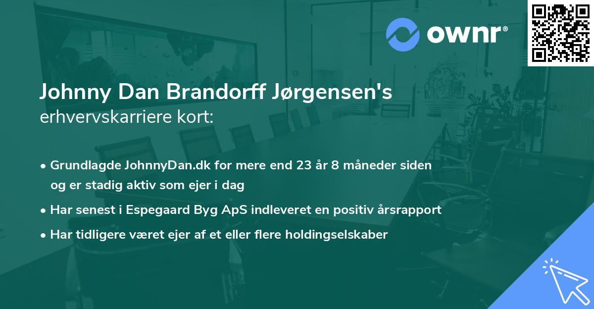 Johnny Dan Brandorff Jørgensen's erhvervskarriere kort