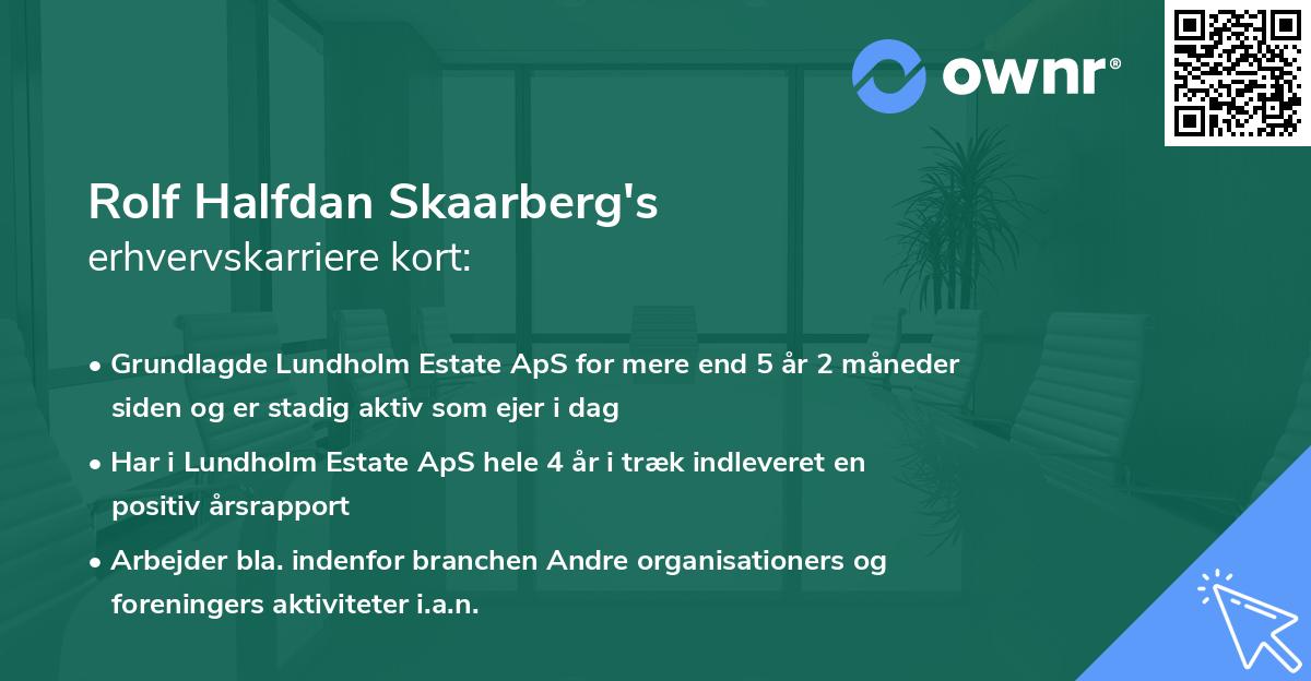 Rolf Halfdan Skaarberg's erhvervskarriere kort