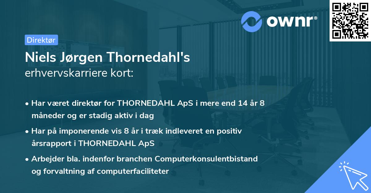 Niels Jørgen Thornedahl's erhvervskarriere kort