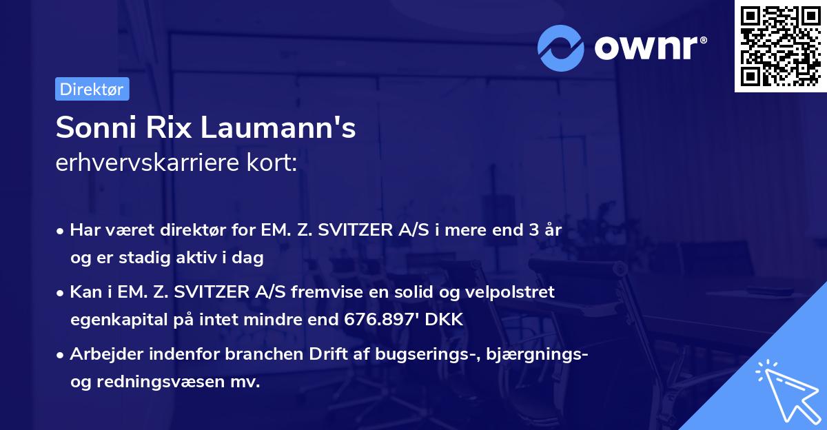 Sonni Rix Laumann's erhvervskarriere kort