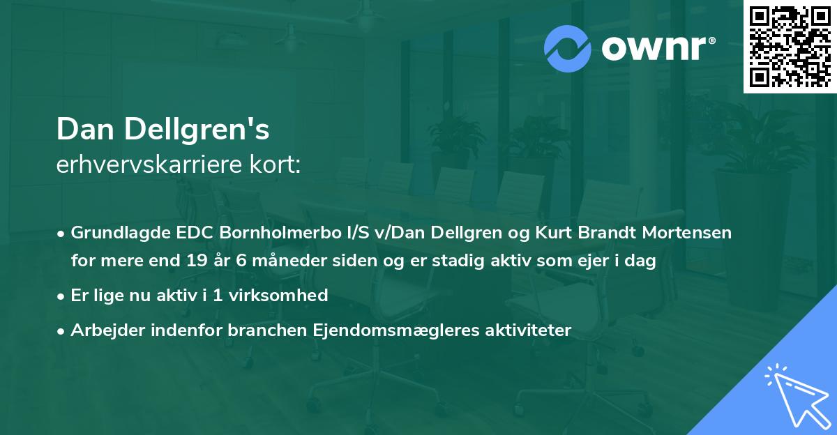 Dan Dellgren's erhvervskarriere kort
