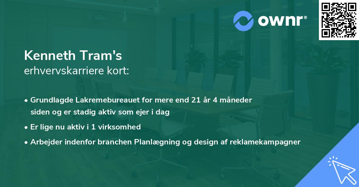 Kenneth Tram's erhvervskarriere kort