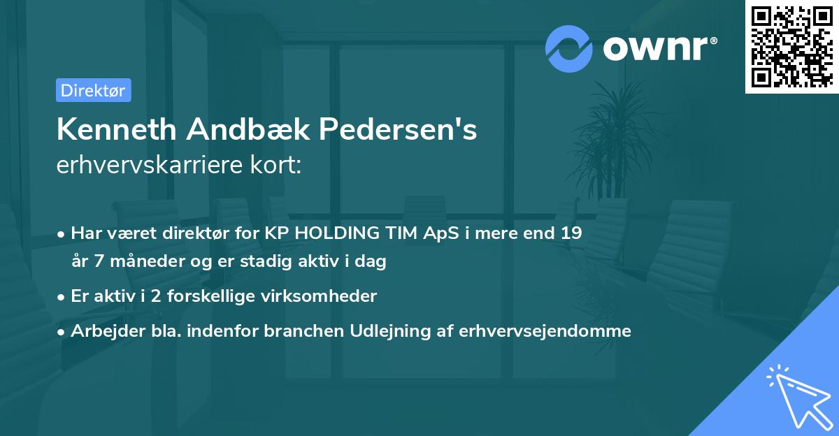 Kenneth Andbæk Pedersen's erhvervskarriere kort
