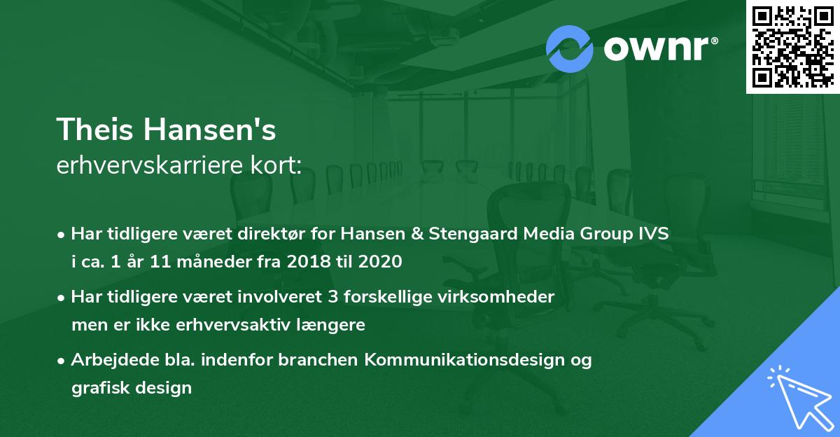 Theis Hansen's erhvervskarriere kort