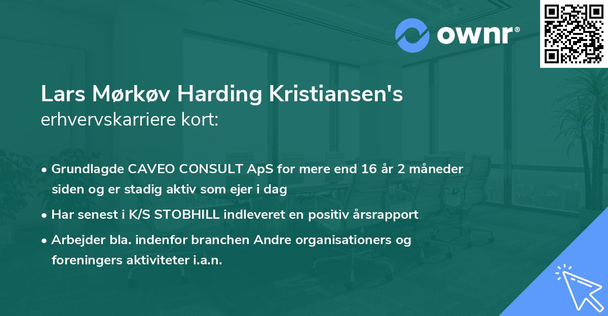 Lars Mørkøv Harding Kristiansen's erhvervskarriere kort