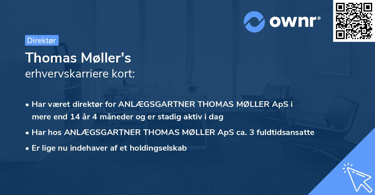 Thomas Møller's erhvervskarriere kort