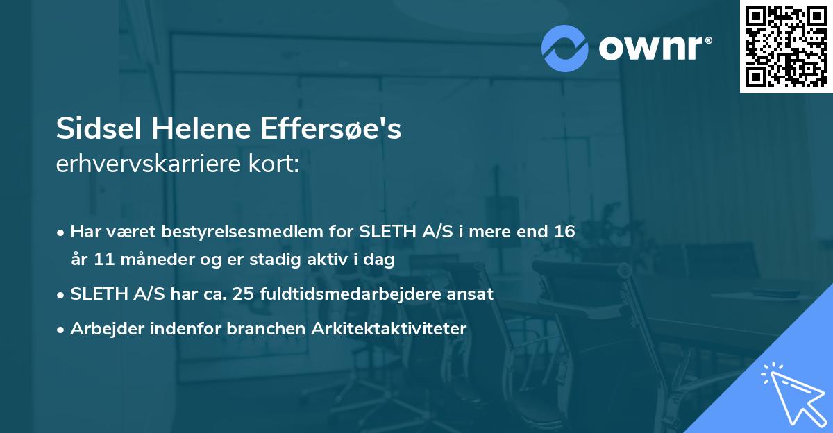Sidsel Helene Effersøe's erhvervskarriere kort