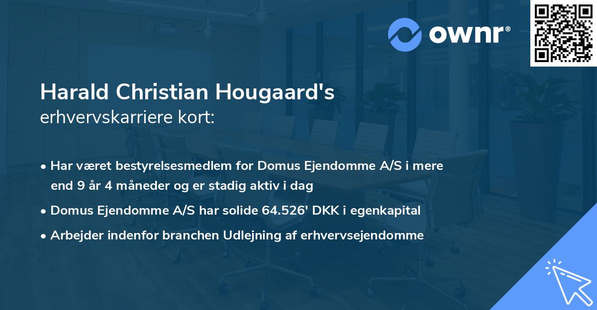 Harald Christian Hougaard's erhvervskarriere kort