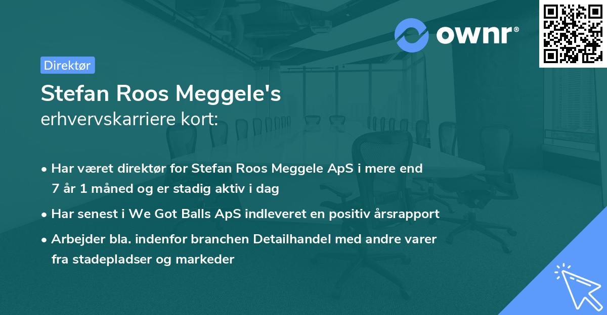 Stefan Roos Meggele's erhvervskarriere kort