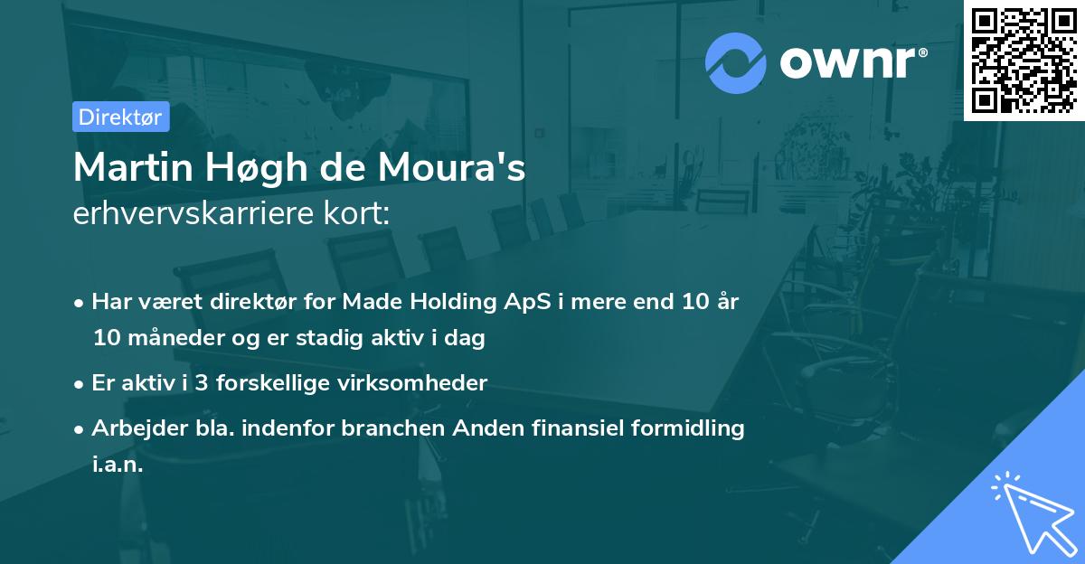 Martin Høgh de Moura's erhvervskarriere kort