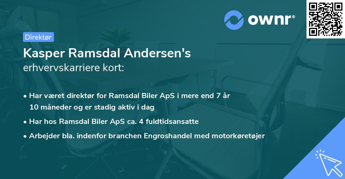 Kasper Ramsdal Andersen's erhvervskarriere kort