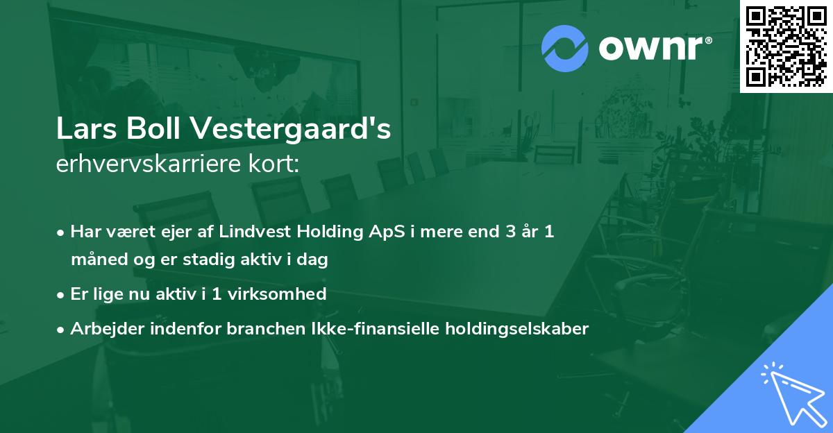 Lars Boll Vestergaard's erhvervskarriere kort