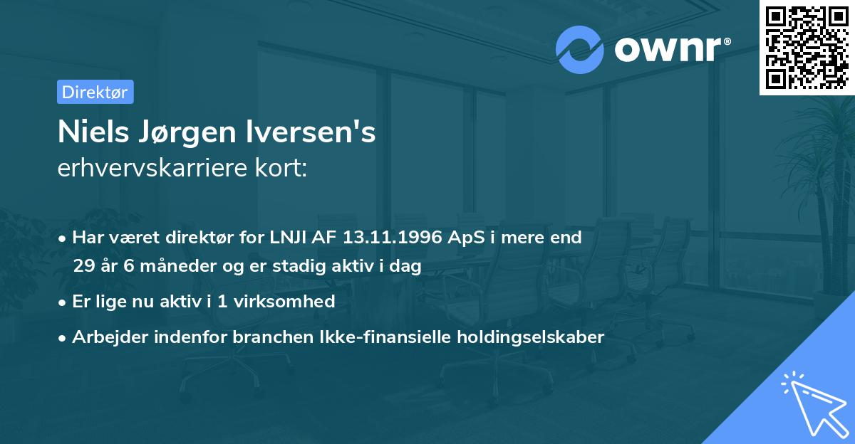 Niels Jørgen Iversen's erhvervskarriere kort