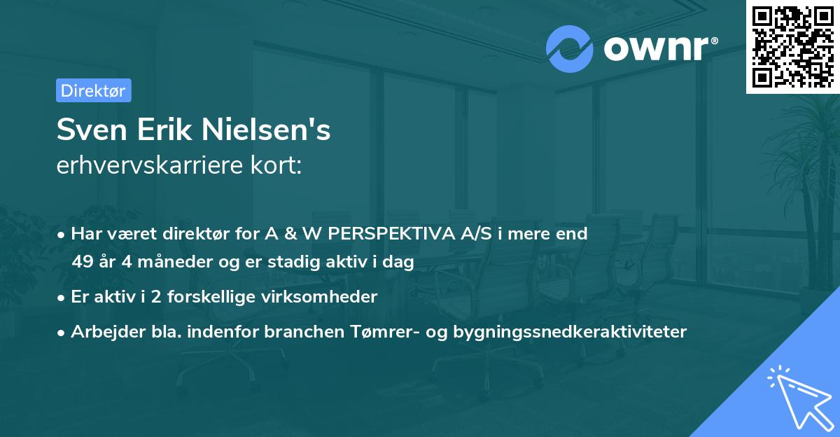 Sven Erik Nielsen's erhvervskarriere kort