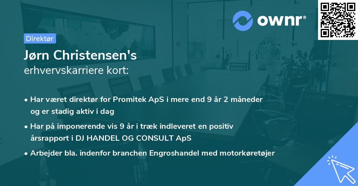 Jørn Christensen's erhvervskarriere kort