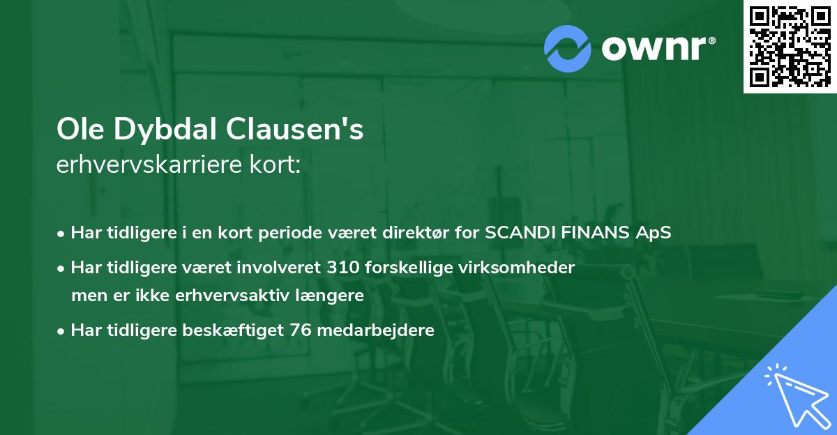 Ole Dybdal Clausen's erhvervskarriere kort