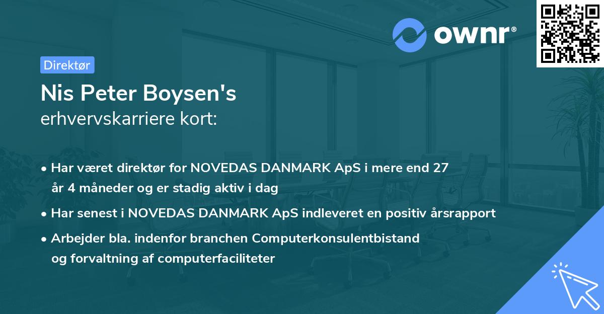 Nis Peter Boysen's erhvervskarriere kort