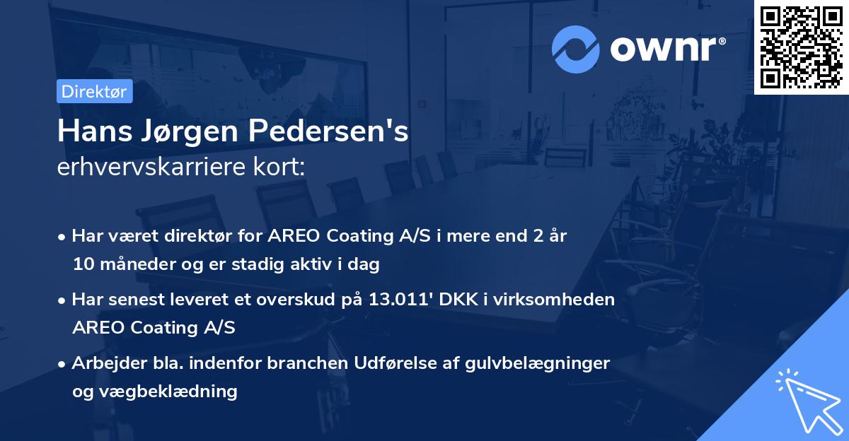 Hans Jørgen Pedersen's erhvervskarriere kort