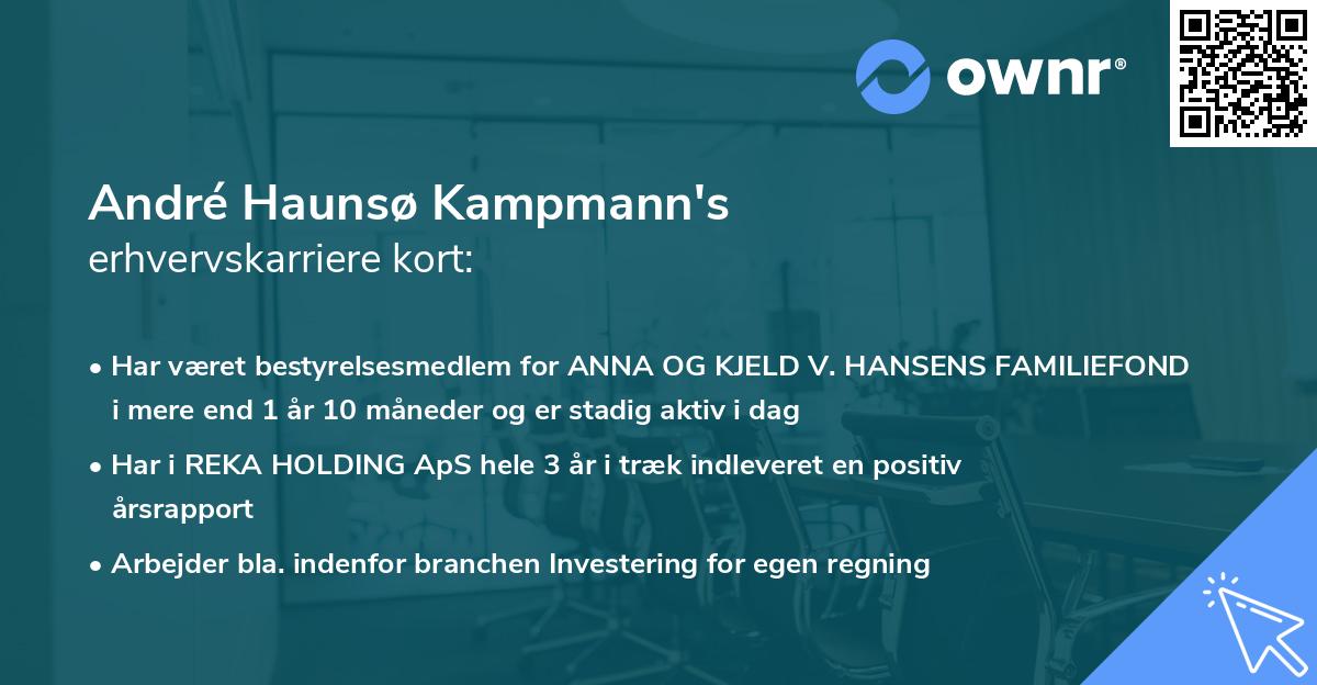 André Haunsø Kampmann's erhvervskarriere kort
