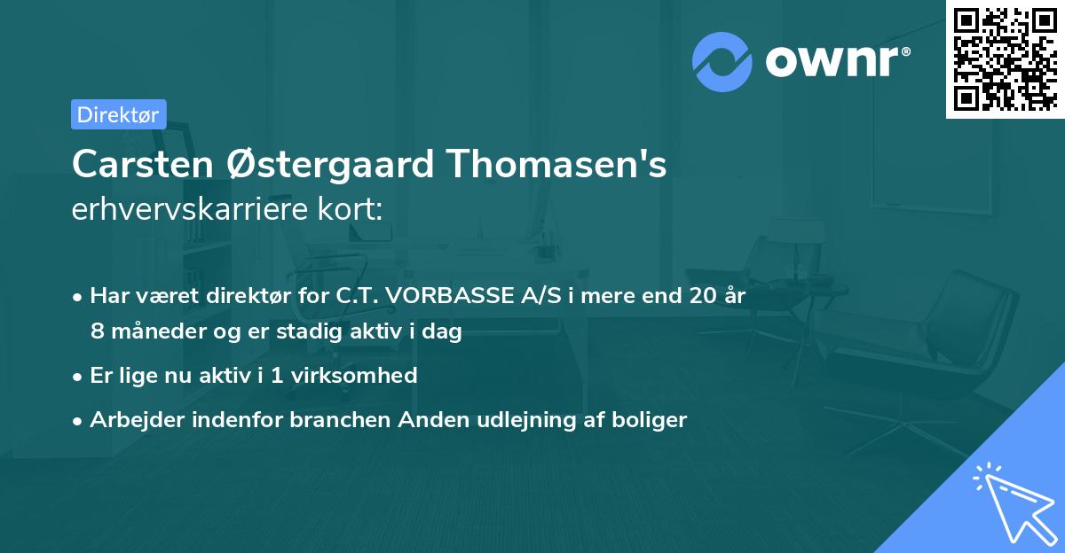Carsten Østergaard Thomasen's erhvervskarriere kort