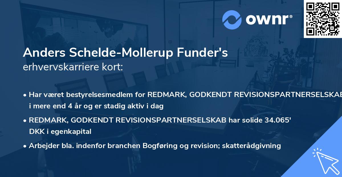 Anders Schelde-Mollerup Funder's erhvervskarriere kort