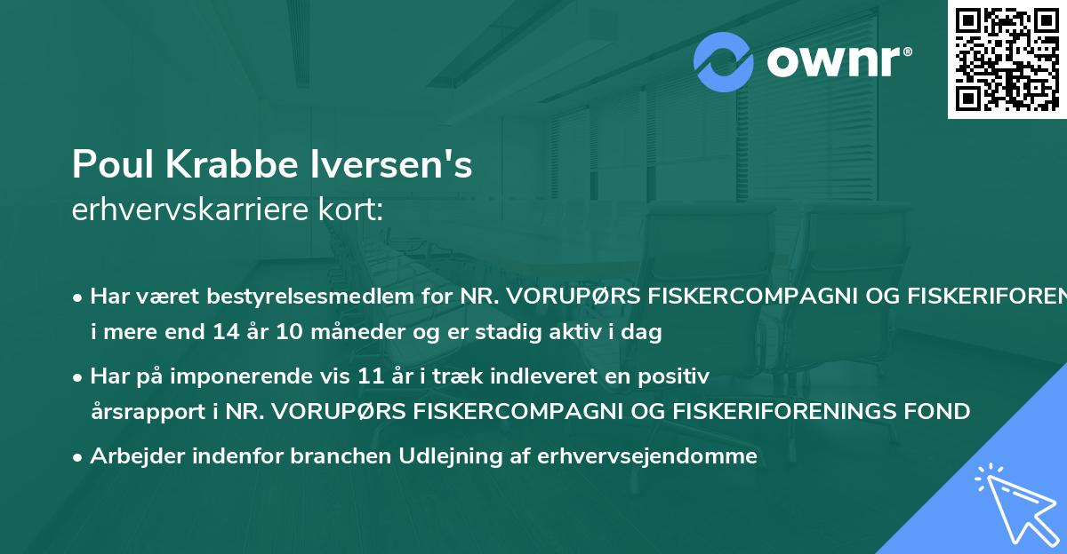 Poul Krabbe Iversen's erhvervskarriere kort