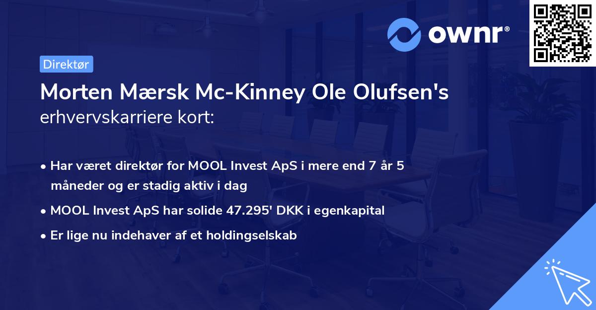 Morten Mærsk Mc-Kinney Ole Olufsen's erhvervskarriere kort