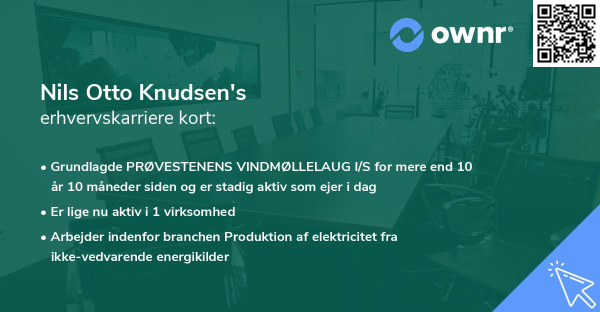 Nils Otto Knudsen's erhvervskarriere kort