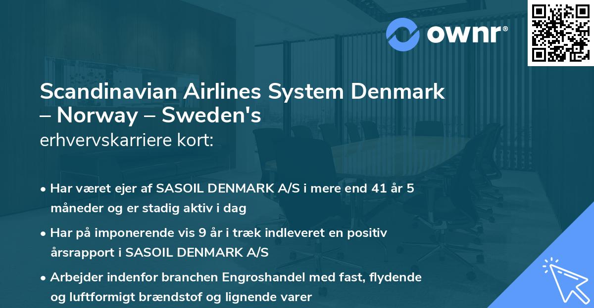 Scandinavian Airlines System Denmark – Norway – Sweden's erhvervskarriere kort