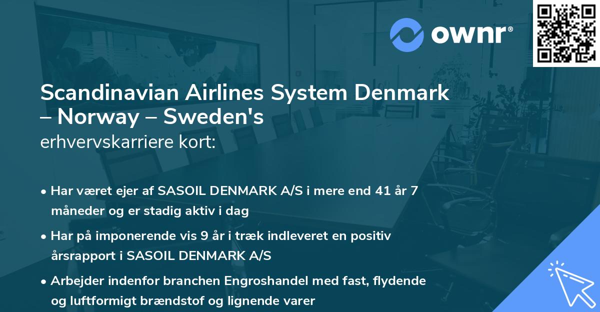 Scandinavian Airlines System Denmark – Norway – Sweden's erhvervskarriere kort