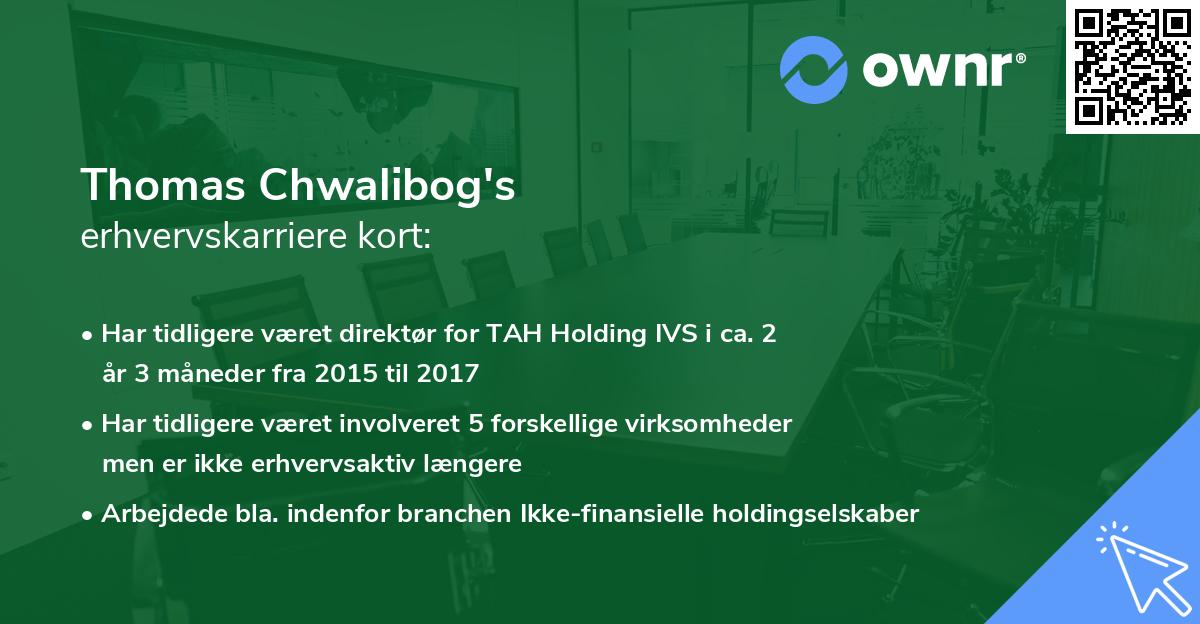 Thomas Chwalibog's erhvervskarriere kort