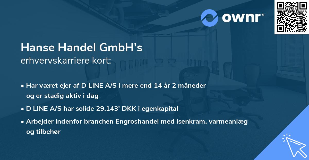 Hanse Handel GmbH's erhvervskarriere kort