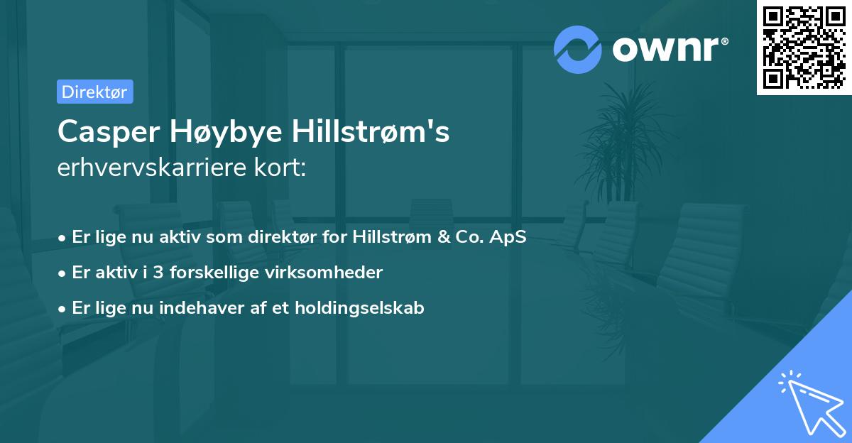 Casper Høybye Hillstrøm's erhvervskarriere kort