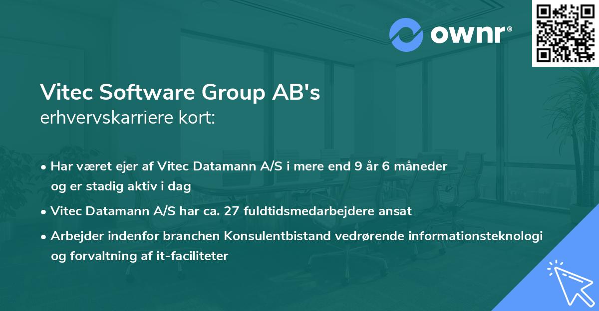 Vitec Software Group AB's erhvervskarriere kort