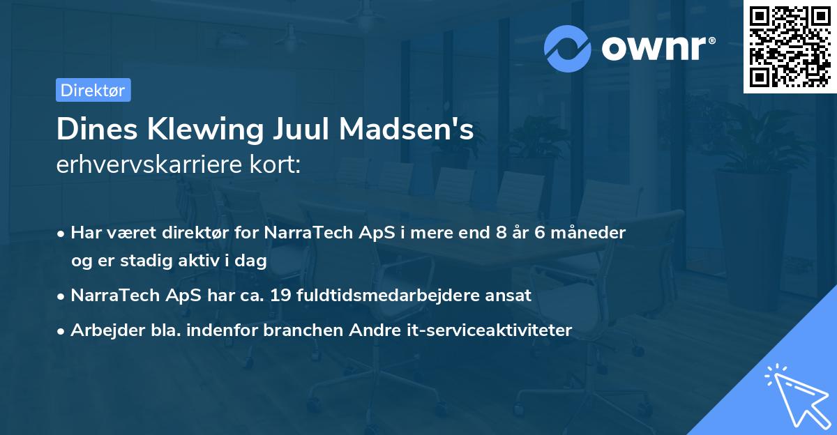 Dines Klewing Juul Madsen's erhvervskarriere kort