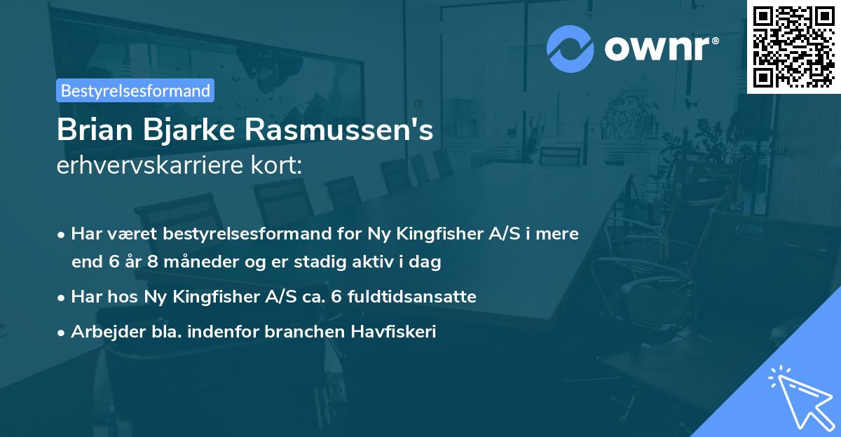 Brian Bjarke Rasmussen's erhvervskarriere kort