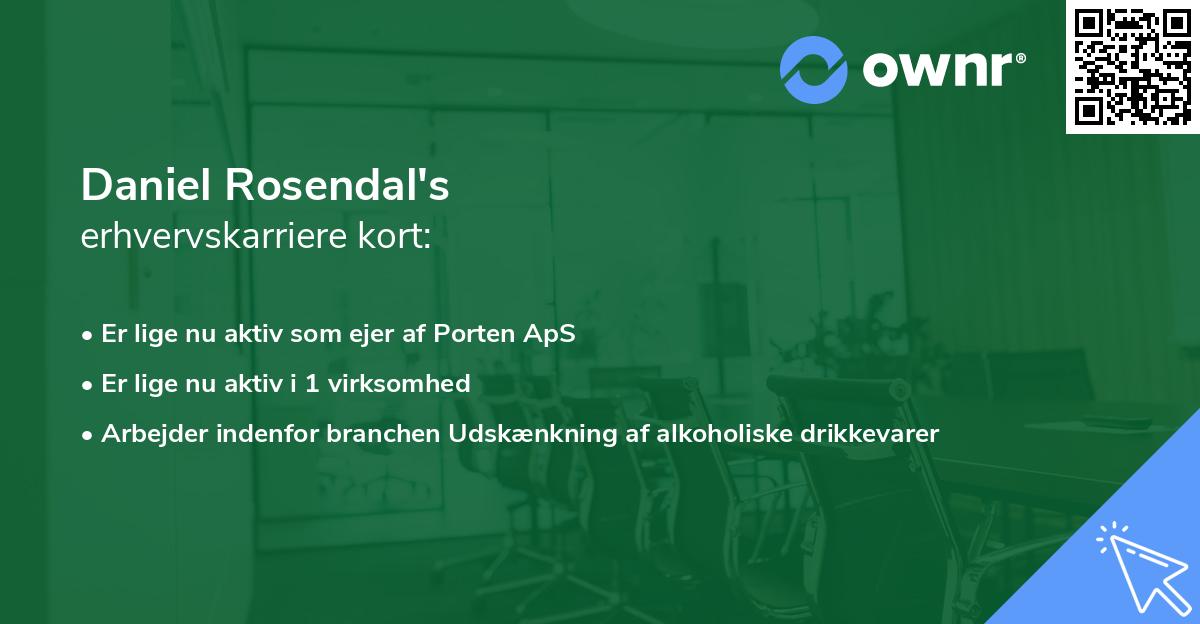 Daniel Rosendal's erhvervskarriere kort