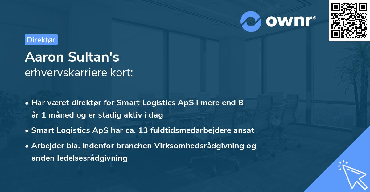Aaron Sultan's erhvervskarriere kort