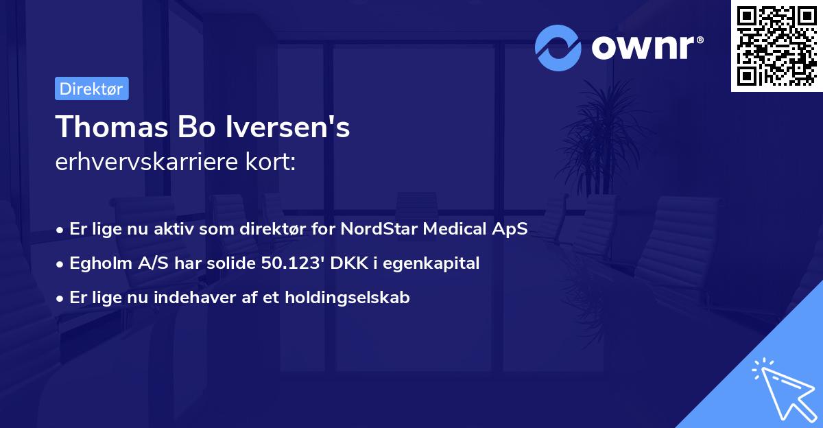 Thomas Bo Iversen's erhvervskarriere kort