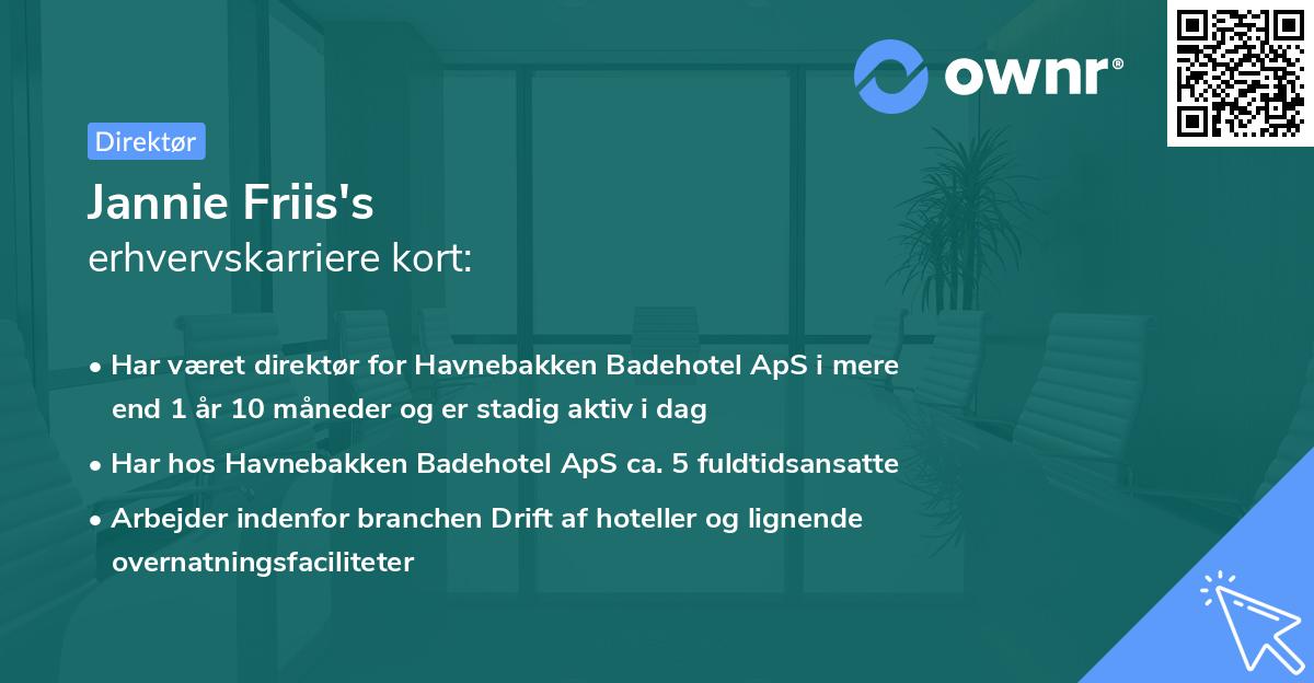 Jannie Friis's erhvervskarriere kort