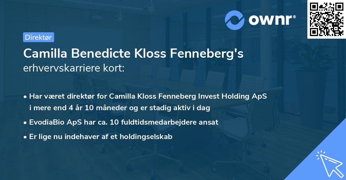 Camilla Benedicte Kloss Fenneberg's erhvervskarriere kort