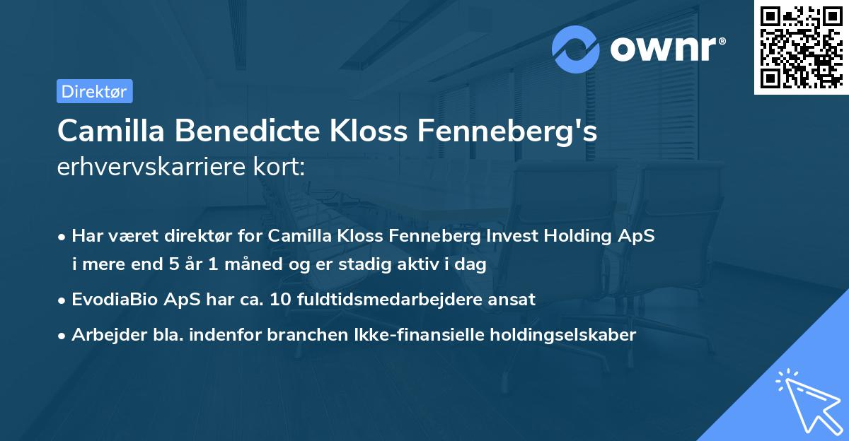 Camilla Benedicte Kloss Fenneberg's erhvervskarriere kort