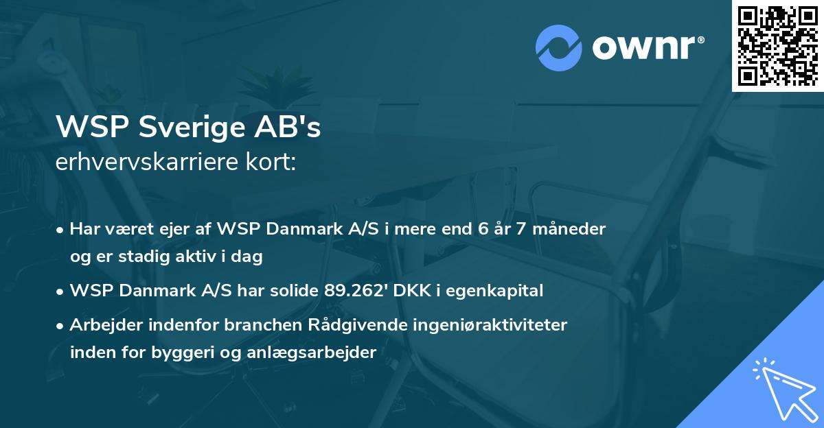 WSP Sverige AB's erhvervskarriere kort