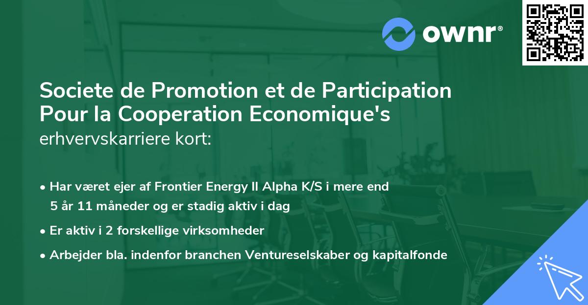 Societe de Promotion et de Participation Pour la Cooperation Economique's erhvervskarriere kort